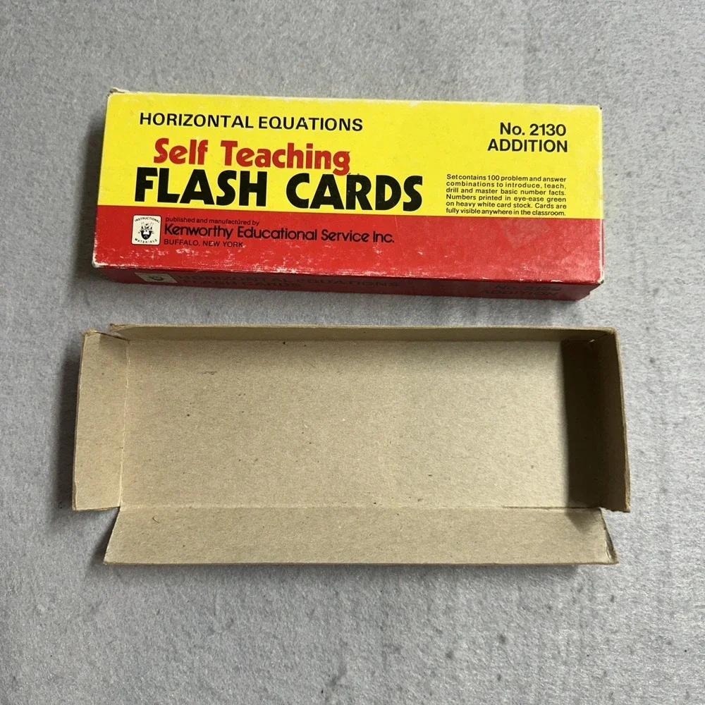 KENWORTHY Self-Teaching Multiplication  Flash Cards #2131 Vertical Equation VTG